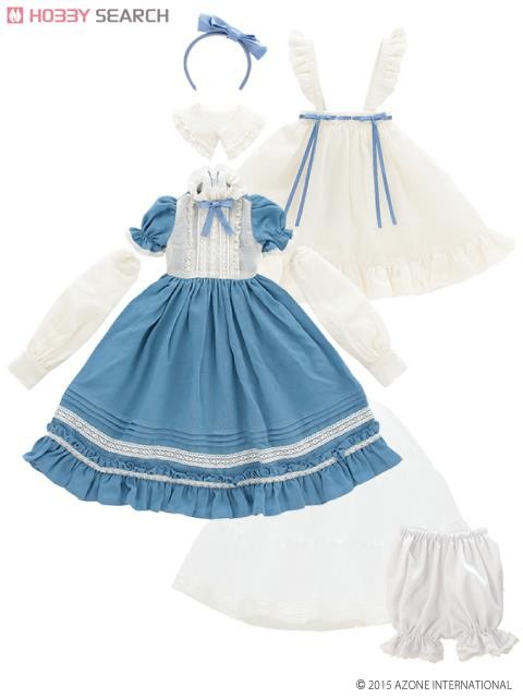 Alice Dress Set (Antique Blue x Beige), Azone, Accessories, 1/3, 4582119982881